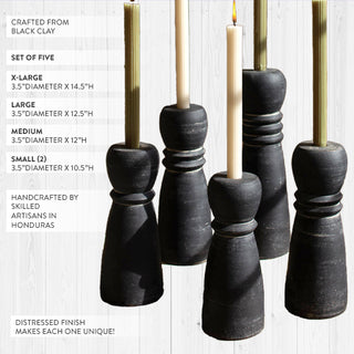 Black Taper Candle Holders
