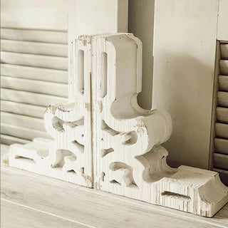 Distressed Corbel Bookends, Set of 2
