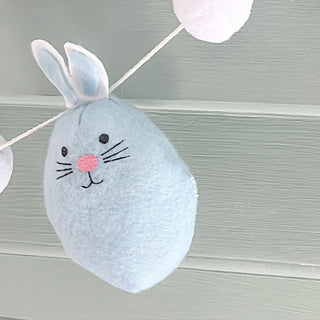 48 Inch Easter Plush Pom-Pom Bunny Banner