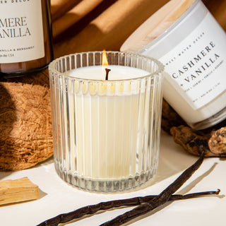 Cashmere and Vanilla Fluted Soy Candle - 11 oz