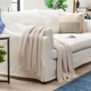 Waffle Fringe Throw Blanket