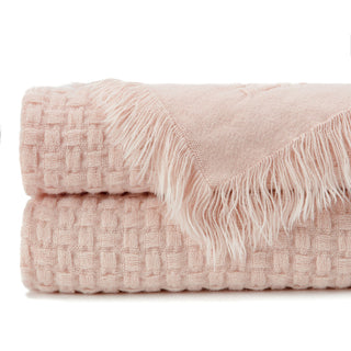 Waffle Fringe Throw Blanket