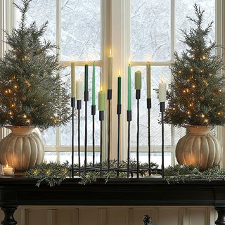 candelabra in window