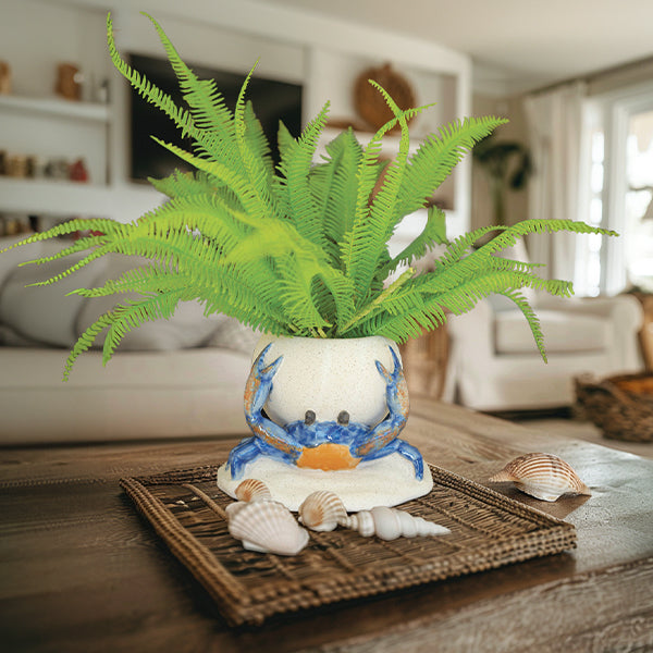 crab plant pot Ceramic Crab Planter