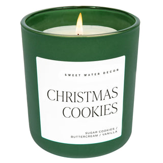 Christmas Cookies Soy Candle - Green Matte Jar - 15 oz