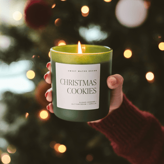 Christmas Cookies Soy Candle - Green Matte Jar - 15 oz