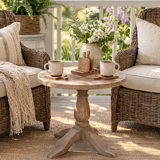 Cutting Board Coaster Set with Caddy