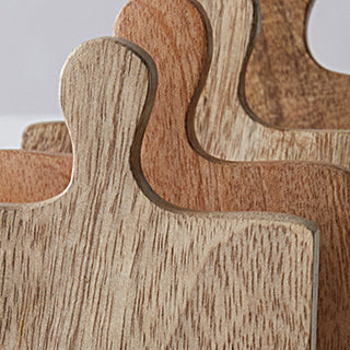 Cutting Board Coaster Set with Caddy