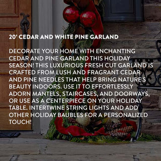 20 Foot Real Mixed Pine Cedar Christmas Garland
