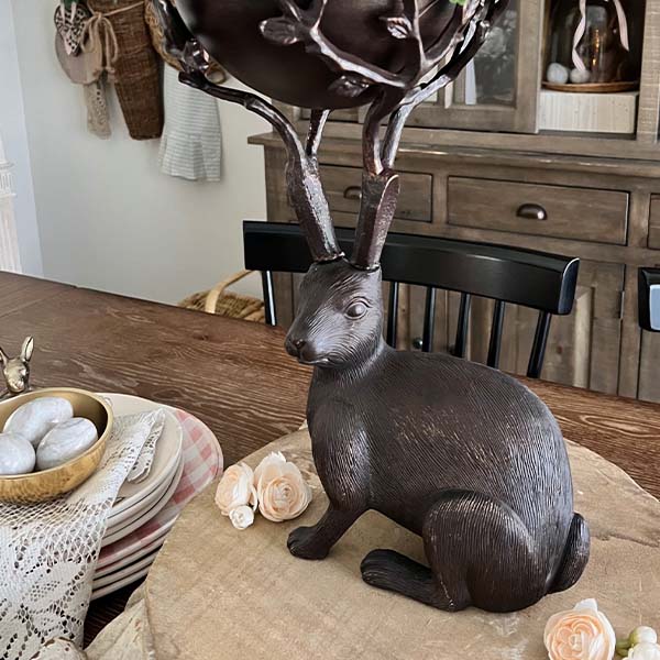 Bronze Bunny Decor with Bowl | Brilliant Centerpiece Collection ...