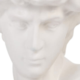 Close-up detail of porcelain bust vase face