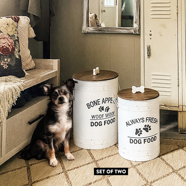 Pet Supplies Dog Food Container Decorative Dog Food Storage