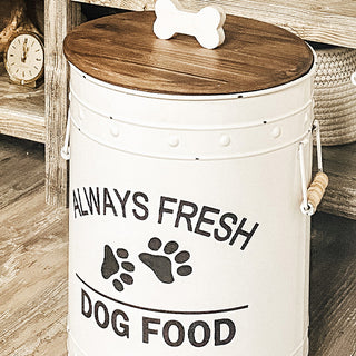 Cat Food OUTSHINE Farmhouse Pet Food Bin Large Pet Food Storage