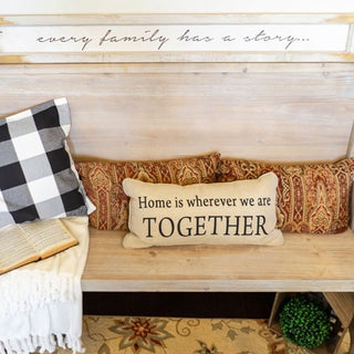 Wooden "Every Family Has A Story" Sign