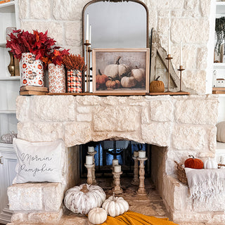 Tall Floral Patterned Metal Buckets, Set of 3