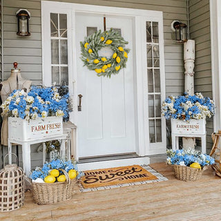 Removable Farm Fresh White Garden Stands, Set of 2