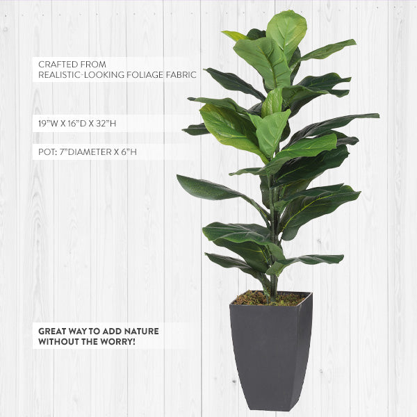 fiddle leaf fig fabric Faux Fiddle Leaf Fig