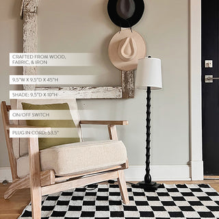 Modern Scalloped Base Floor Lamp