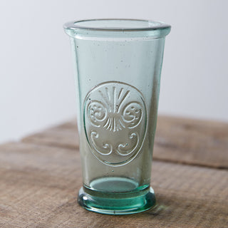 Embossed Recycled Glass Tumbler Set with Caddy