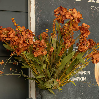 Wild Flower with Heather and Fern Bush, Set of 3