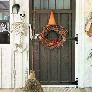 Rustic dried wheat wreath