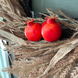 Rustic dried wheat wreath