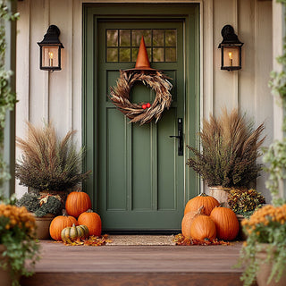 Rustic dried wheat wreath