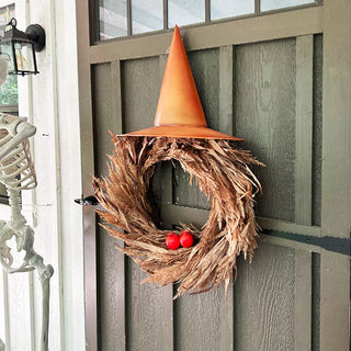 Rustic dried wheat wreath