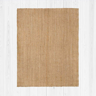 Beige woven jute rug 