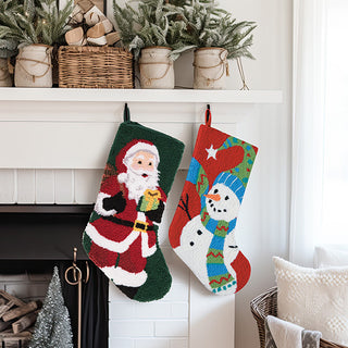 Hooked Christmas Stockings, Set of 2