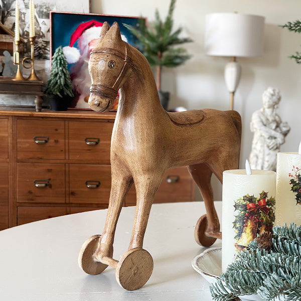 14 Inch Decorative Christmas Toy Horse Decor Steals