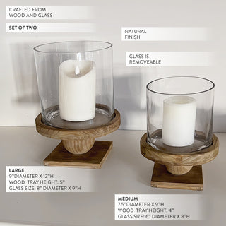 glass candle holder dimensions