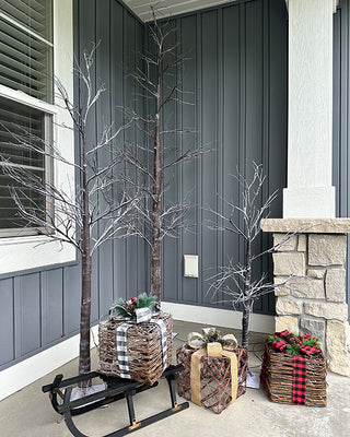 Glistening Outdoor LED Trees, Set of 3