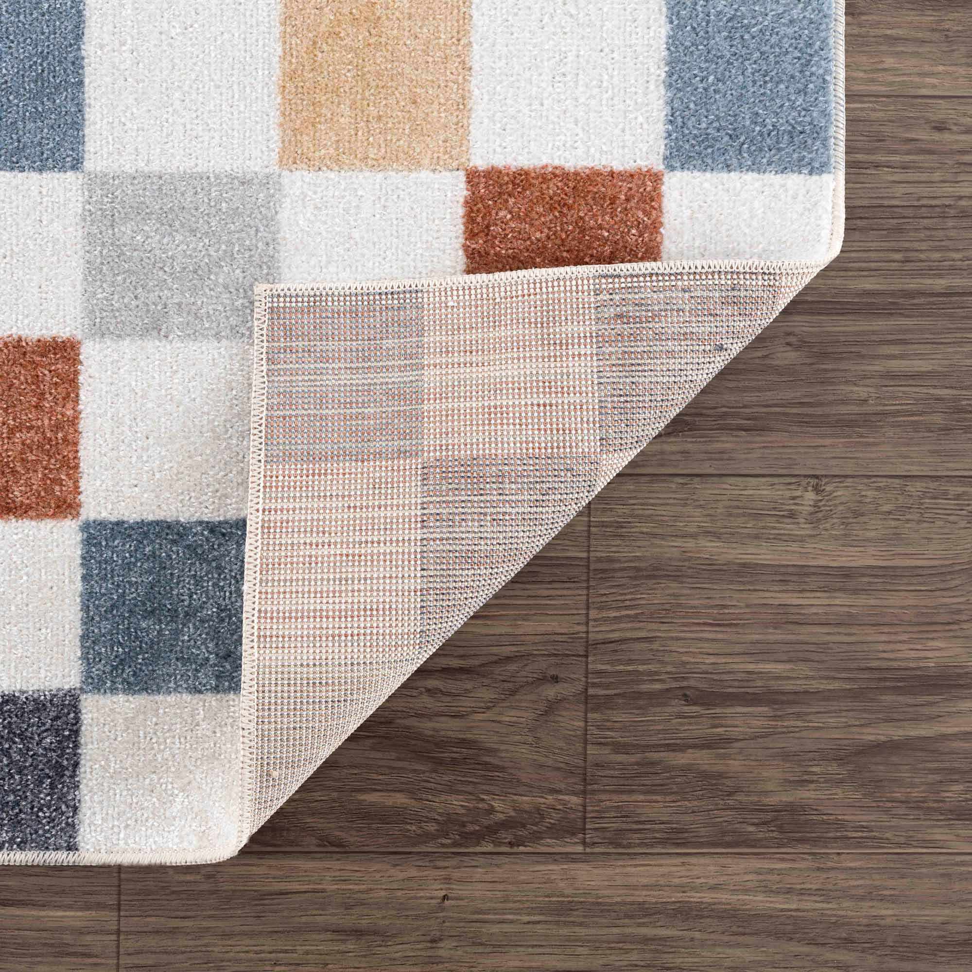 Checkered Multi Color Washable Area Rug - Decor Steals