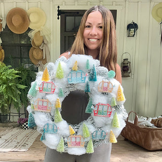Light-Up Colorful Gondola Wreath