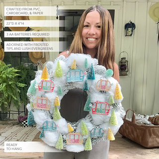 Light-Up Colorful Gondola Wreath