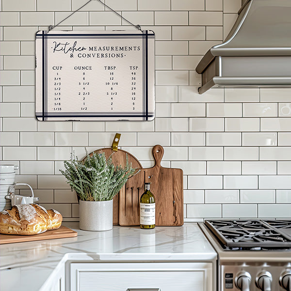 Kitchen Conversion Metal Wall Decorative Sign - Decor Steals