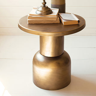 Brass Round Accent Table