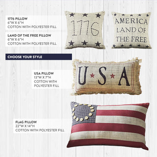 Patriotic Cotton Pillow