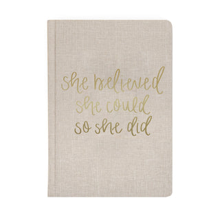 She Believed Fabric Journal