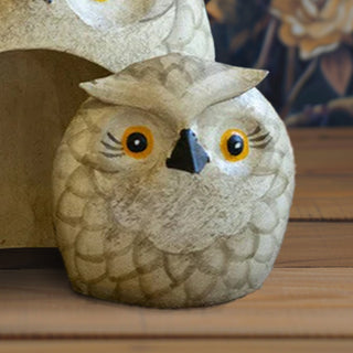 Painted Metal Nesting Owls, Set of 2
