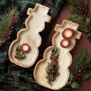 Carved Wooden Christmas Platters, Pick Your Style