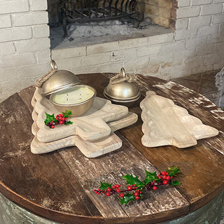 Carved Wooden Christmas Platters, Pick Your Style