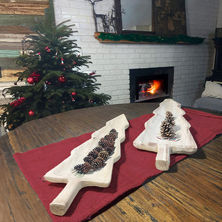 Carved Wooden Christmas Platters, Pick Your Style