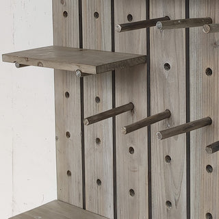 Wooden Peg Wall Shelf