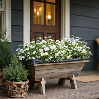 Reclaimed Wood Raised Planter Table