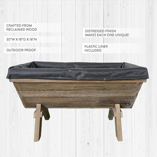 Reclaimed-wood outdoor planter box