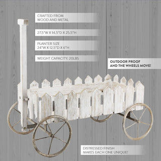 dimensions of Picket Fence Wooden Cart