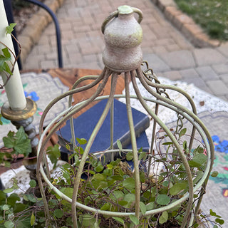 Hanging Metal Rustic Birdcage Planter, Set of Two