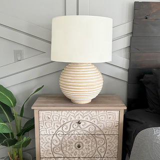 lamp on side table
